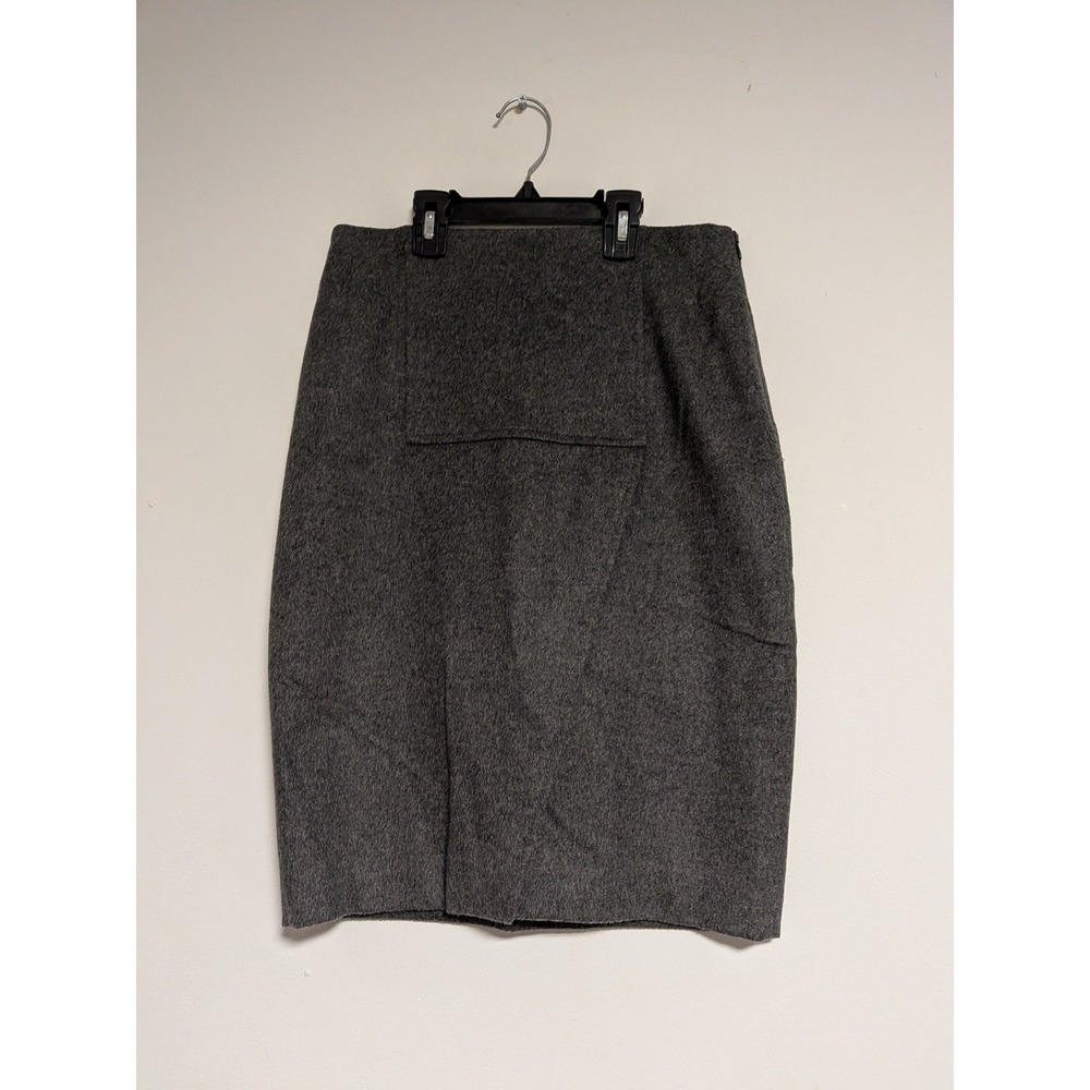 Les‎ Copains Grey Virgin Wool Cashmere Blend Pencil Skirt Made in Italy Size 40